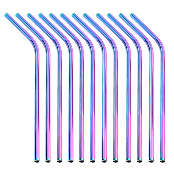 Rainbow Metal straws 12