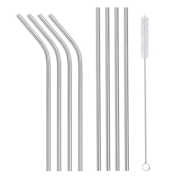 stainless steel straws set 8