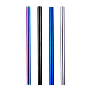 Cyberpunk metal smoothie straws