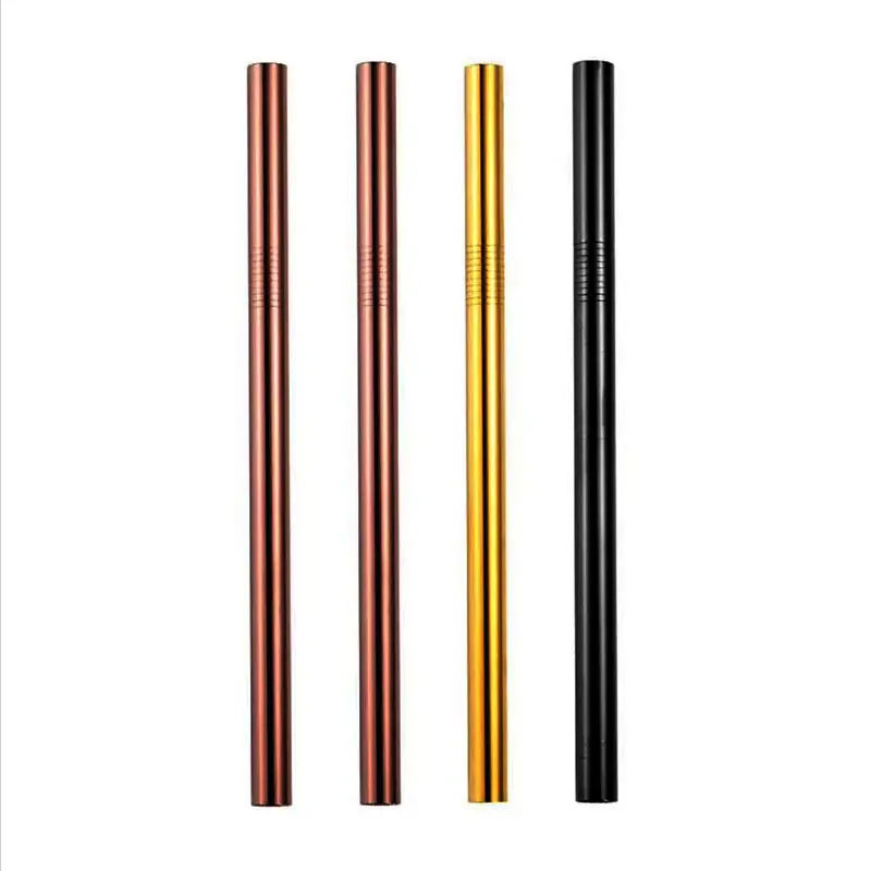 Rose Gold Metal Straws