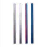 Silver Blue Rainbow Metal Smoothie Straws
