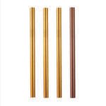 Gold Rose Gold Metal Smoothie Straws