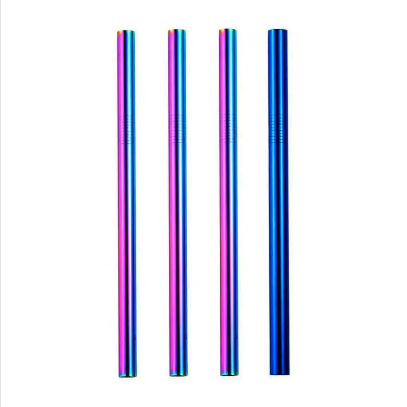 Blue Rainbow Metal straws