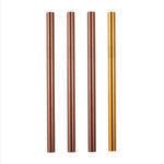 Rose Gold and Gold Metal Smoothie straws