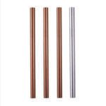 Rose Gold Silver Metal Straws