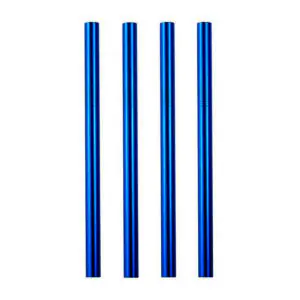 Blue Metal Straws