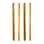 4 Gold Metal Smoothie Straws