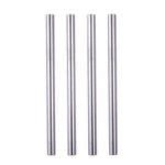 Silver Surfer | 4 Silver 10mm Stainless Steel Smoothie Straws 4-Pack + Brush | StainlessSteelStraws.com.au