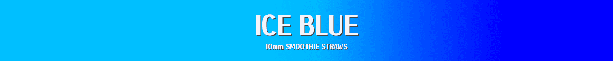 ice blue metal smoothie straws