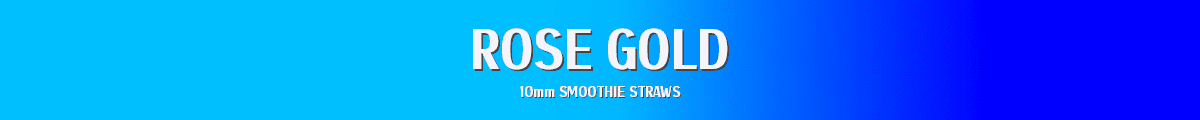 Rose gold smoothie straws
